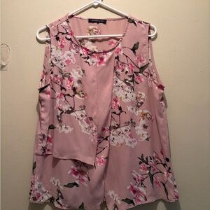 Floral Sleeveless Top - Pink